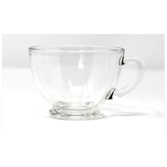 Anchor Hocking AnchorGlass Serva-Snack Set  4 Serving Trays & 4 Cups  Vintage  M - Picture 7 of 12